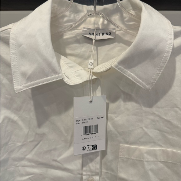 NWT ANINE BING White Mika Shirt - Picture 4 of 5